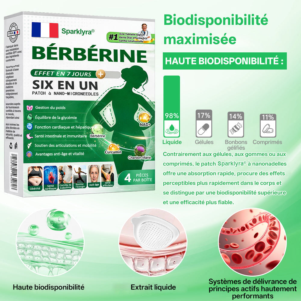 𝐅𝐑𝐀 𝐑𝐞𝐜𝐨𝐦𝐦𝐚𝐧𝐝é 𝐩𝐚𝐫 𝐥𝐞𝐬 𝐦é𝐝𝐞𝐜𝐢𝐧𝐬| 𝐏𝐚𝐭𝐜𝐡 𝐦𝐢𝐜𝐫𝐨𝐧𝐞𝐞𝐝𝐥𝐞 𝐍𝐚𝐧𝐨 𝐒𝐩𝐚𝐫𝐤𝐥𝐲𝐫𝐚® 𝐁𝐞𝐫𝐛𝐞𝐫𝐢𝐧𝐞 𝟔-𝐞𝐧-𝟏 | ✅ 𝐒𝐨𝐮𝐭𝐞𝐧𝐮 𝐩𝐚𝐫 𝐥𝐚 𝐬𝐜𝐢𝐞𝐧𝐜𝐞 | 𝐅𝐨𝐫𝐦𝐮𝐥𝐞 𝟔-𝐞𝐧-𝟏 | 𝐑é𝐬𝐮𝐥𝐭𝐚𝐭𝐬 𝐞𝐧 𝟕 𝐣𝐨𝐮𝐫𝐬 🏅