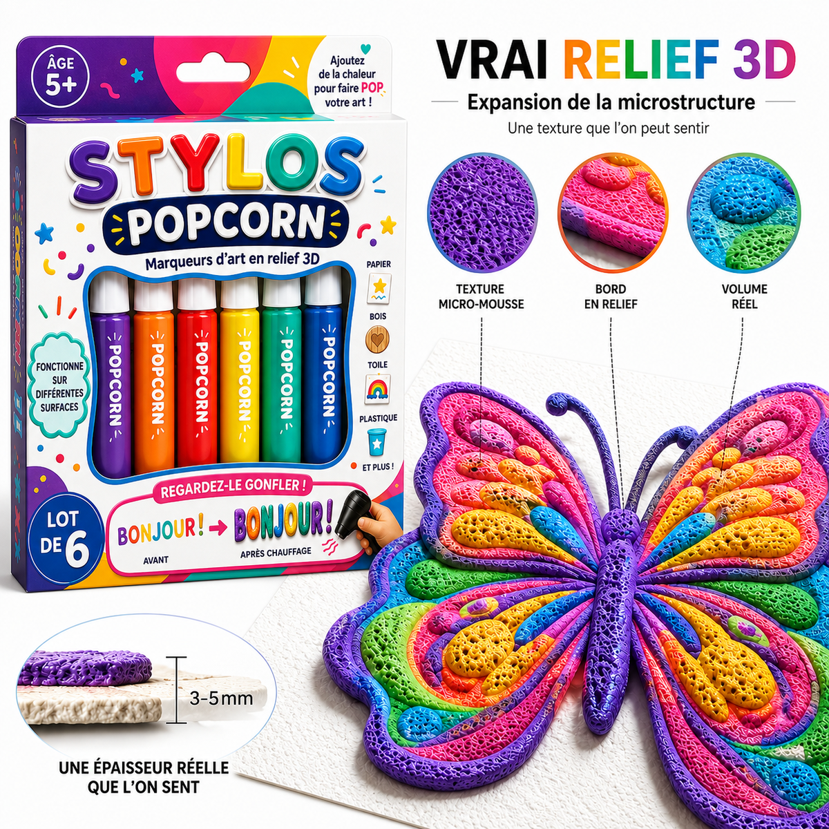 Économisez 50 % en commandant aujourd’hui丨🎁𝐁i𝐥𝐥𝐡𝐨𝐥® Stylo artistique 3D en relief – Transformez vos dessins plats en créations 3D à toucher